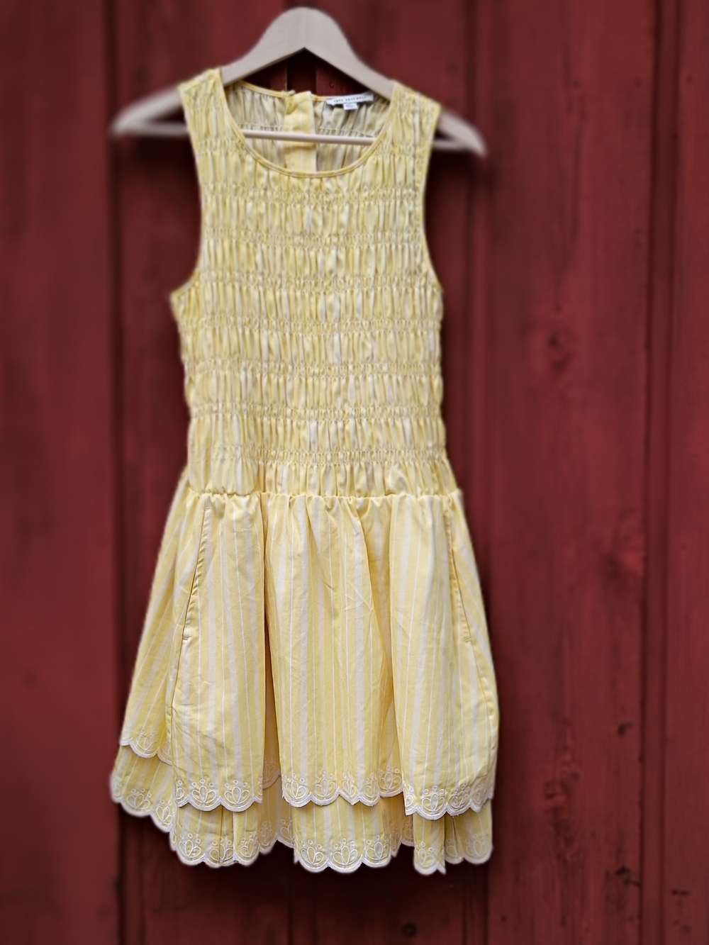 Women's Sz Small Free Assembly Yellow Smocked Dress / New With Tags